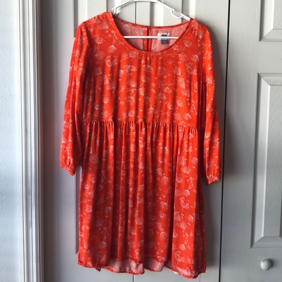 Baby doll dress - bright orange - Picture 1 of 3